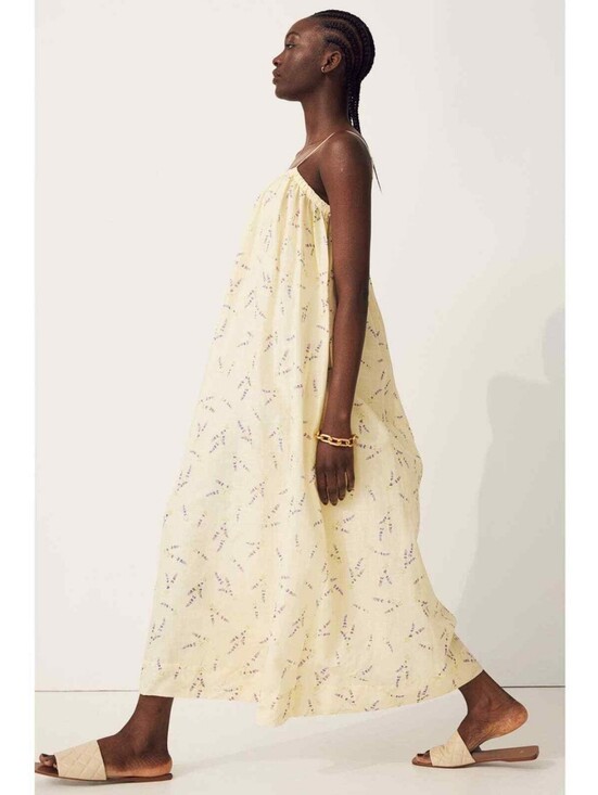 H&M Dresses & Skirts - Cream Lavender Print Maxi Sundress